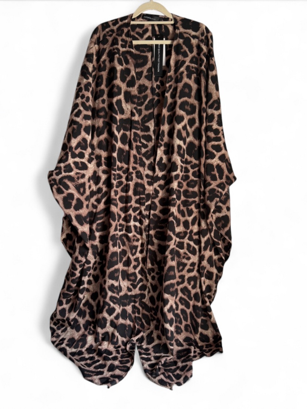 Celmia Leopard Print Flowing Women’s Skirt - Black and Brown